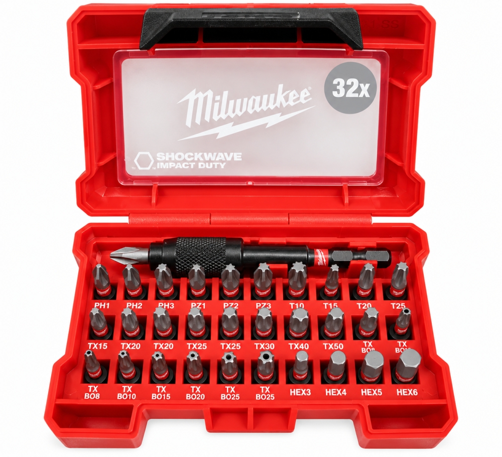 Bild 1 von MILWAUKEE SHOCKWAVE Bit-Satz (32-teilig, 25mm, 1/4