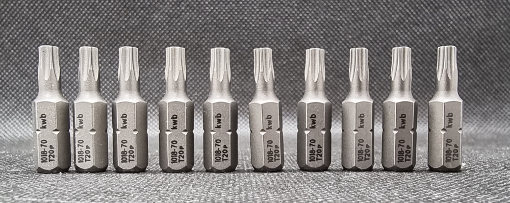 Bild 1 von 10x KWB T20 Bits 'Industrial Steel' 1/4" x 25 mm
