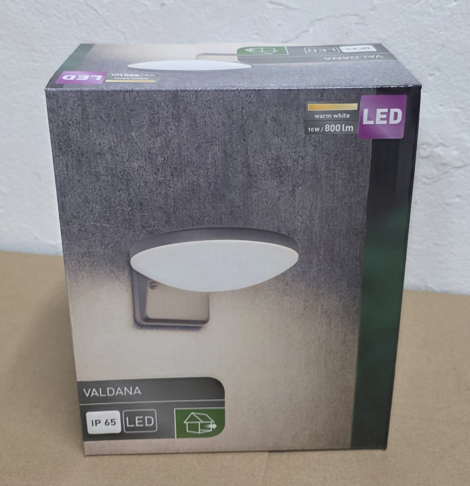 Bild 1 von OBI Außenwandleuchte LED 'Valdana' Aluminium dunkelgrau (10 W, 800 lm, 3000 K, IP65)