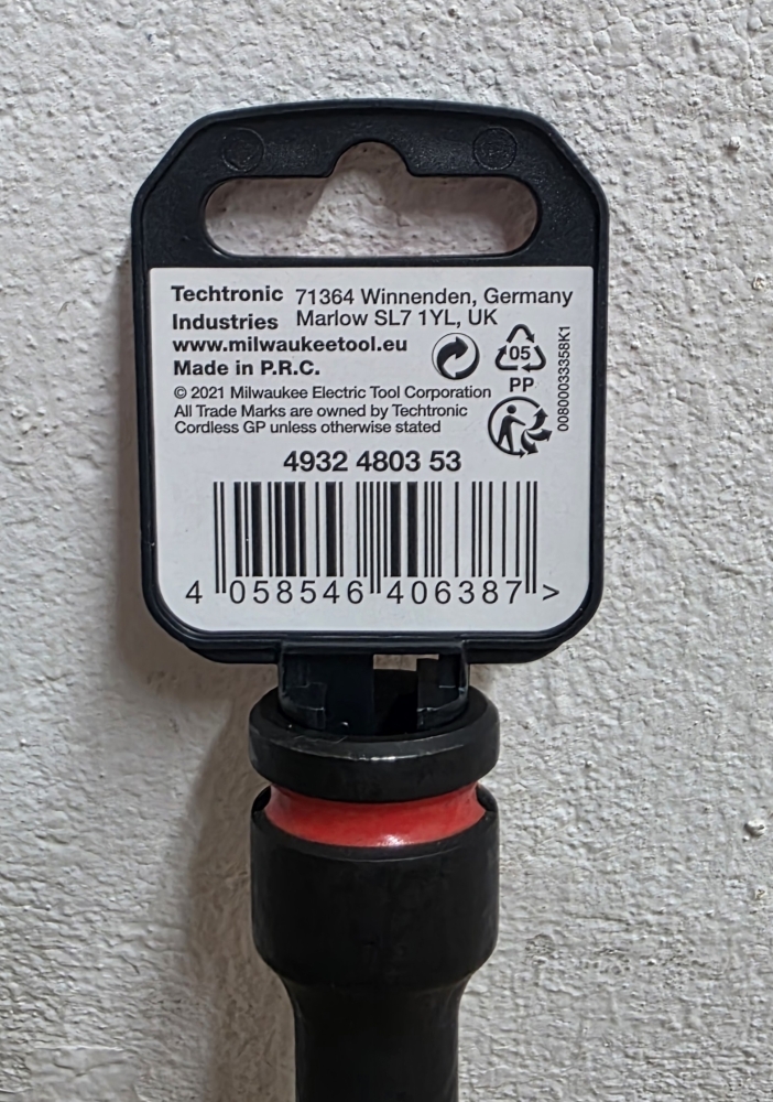 Bild 1 von MILWAUKEE SHOCKWAVE Verlängerung für Schlagnüsse 1/2