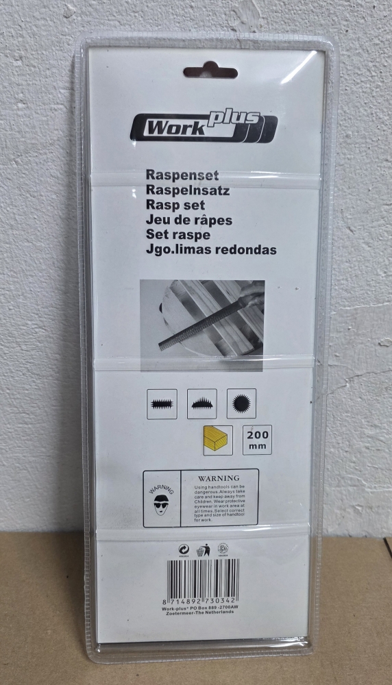 Bild 1 von WORKPLUS Raspel-Set (3-teilig, 200 mm, Flach-, Halbrund- & Rundraspel, für Holz) 73034