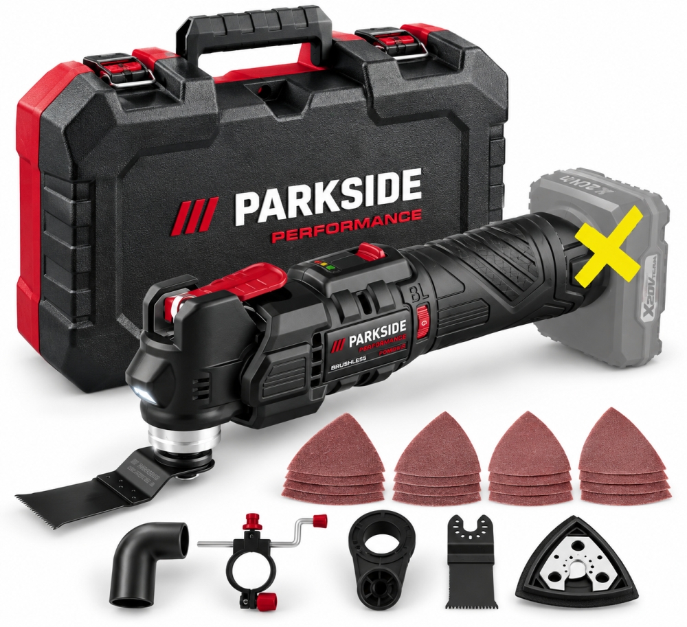 Bild 1 von PARKSIDE PERFORMANCE 12 V Akku-Multifunktionswerkzeug 'PPMFWA 12 B2' (10.000–20.000 U/min, 3,6°) im 