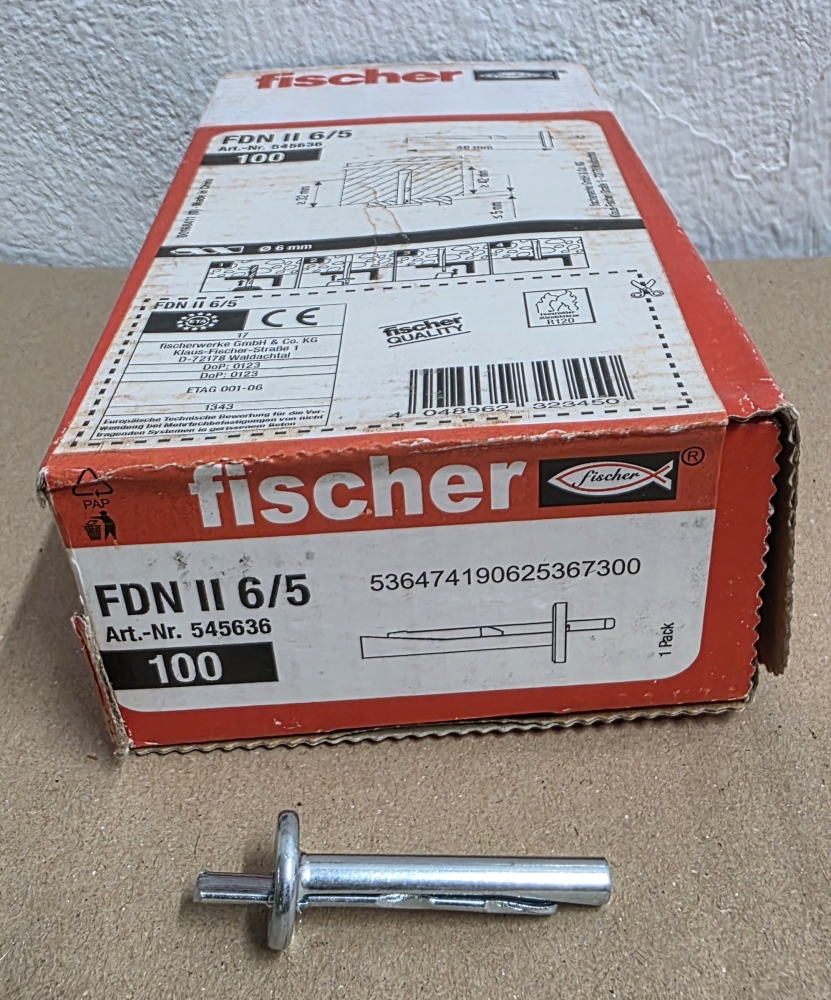 Bild 1 von 100x FISCHER Deckennagel 6 x 40 mm (FDN II 6/5)