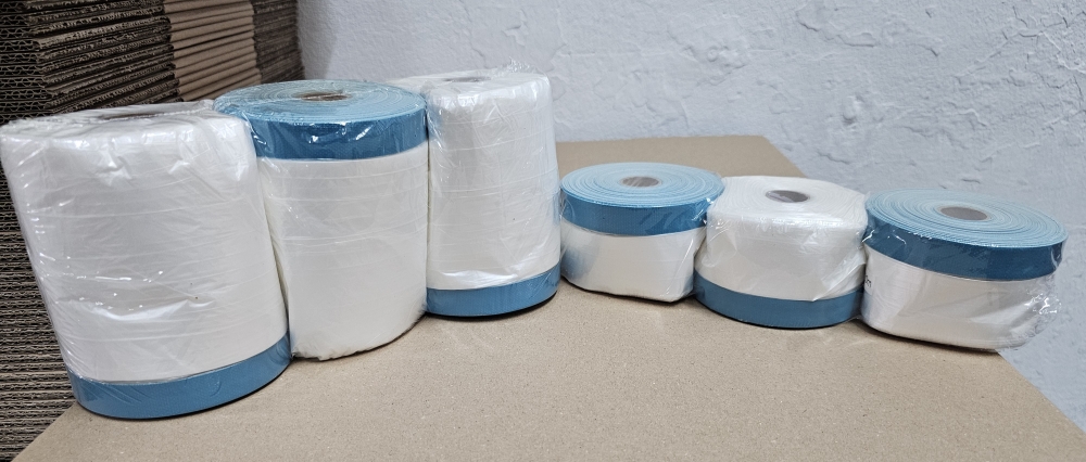 Bild 1 von Gewebeklebeband-Folienmasker (1400 / 550 mm x 20m)  / (Art) 3 Rollen (1400mm x 20m)