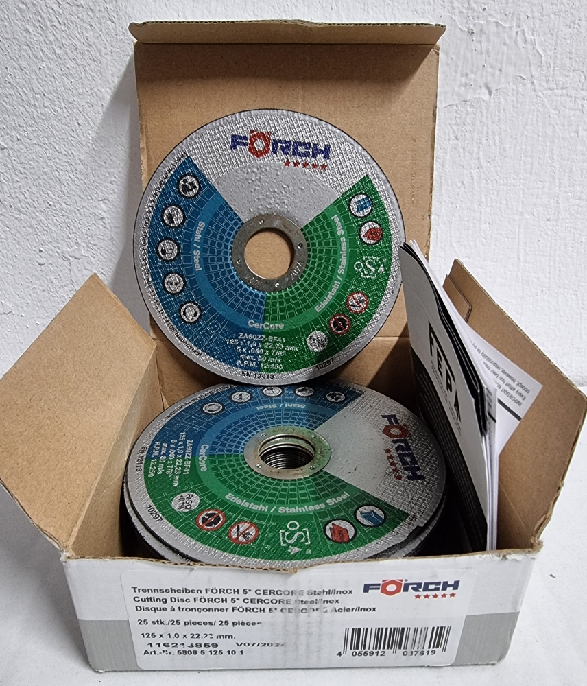 Bild 1 von 50x Performance Metalltrennscheiben (Ø 125 x 1,0mm) Cercore