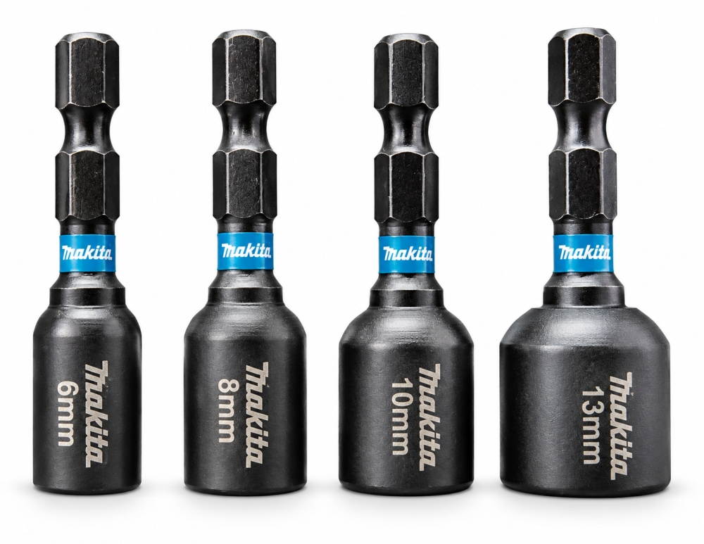 Bild 1 von MAKITA Steckschlüssel-Bitsatz 'Black Impact' (4-teilig, SW 6 8 10 13 x 50 mm)