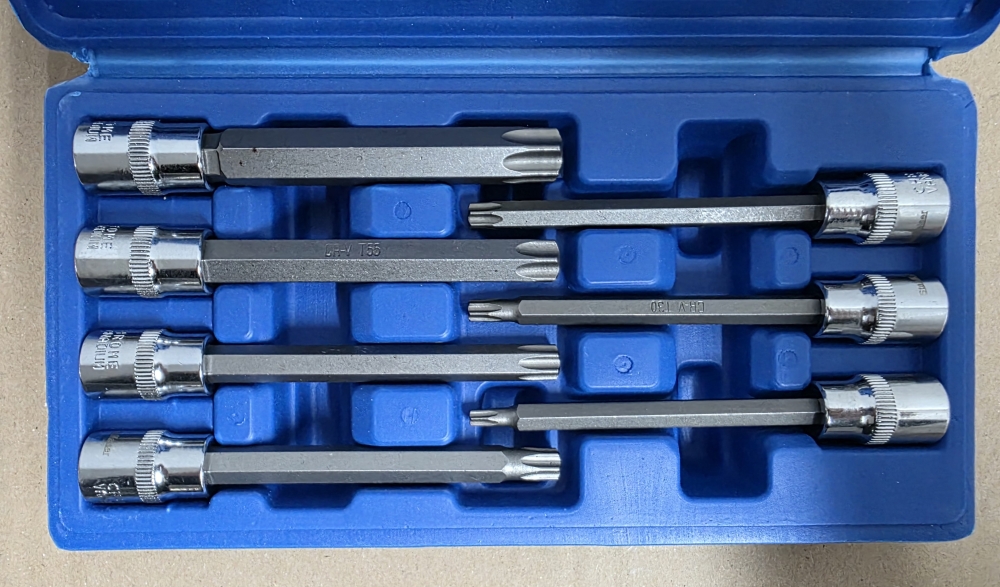 Bild 1 von STAHLKAISER Steckschlüssel Satz Torx (3/8", 110mm, 7-teilig, T25-60)