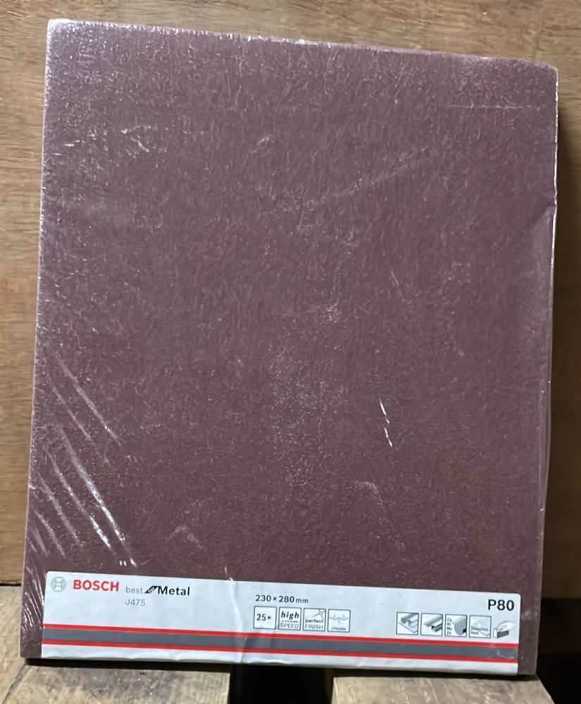 Bild 1 von Bosch - 25 Schleifbögen (230x280mm, P80) J475 [Best für Metall]