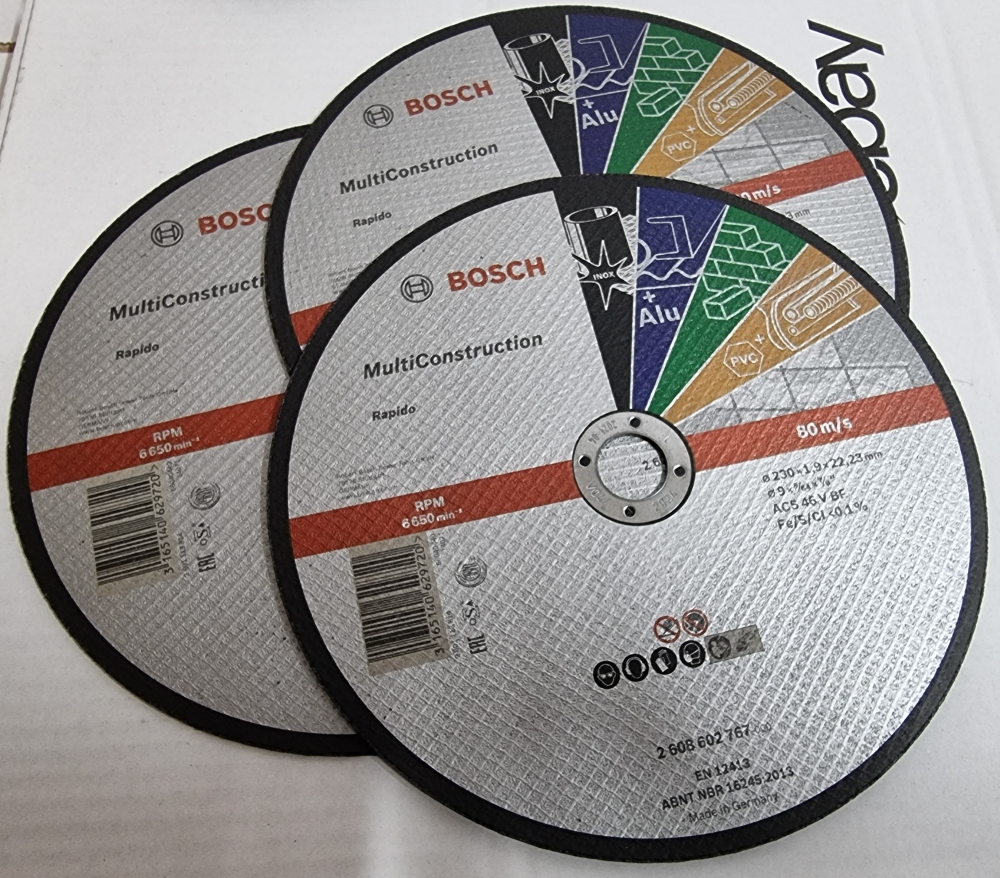 Bild 1 von BOSCH 3 x Multi Material Trennscheibe (230 x 1,9 mm) 