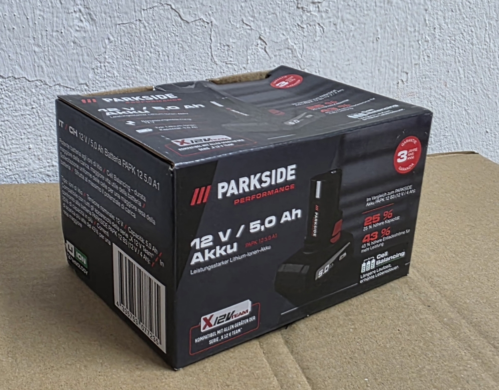 Bild 1 von PARKSIDE PERFORMANCE Akku (12V / 5,0Ah) 'PAPK 12 5.0 A1'