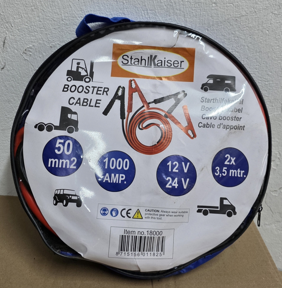 Bild 1 von STAHLKAISER Starthilfekabel (2 x 3,5m; 50mm²; 1000A; 12 / 24V)