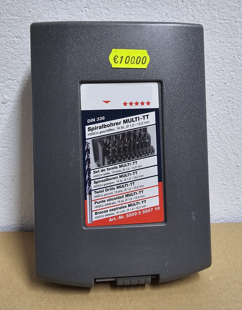 Bild 1 von Spiralbohrer-Satz DIN 338 HSS-Co (19-teilig, Ø 1-10mm) geschliffen Typ N