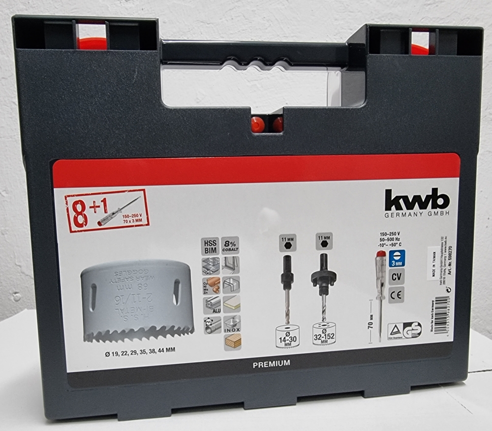 Bild 1 von KWB Bi-Metall Lochsägen Satz (HSS-CO) 19 22 29 35 38 44 mm