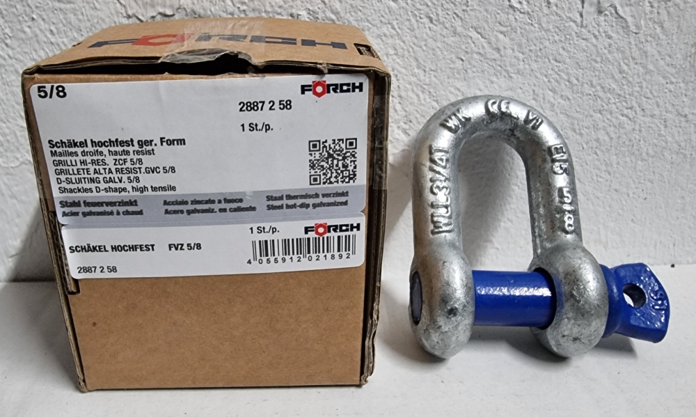 Bild 1 von Schäkel hochfest gerade Form (3,25t / 5/8 Zoll)