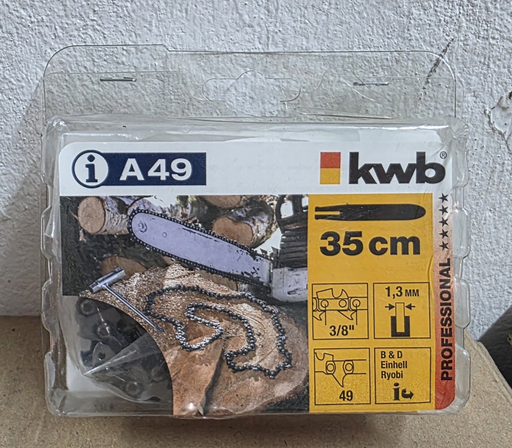 Bild 1 von KWB Sägekette (35cm 3/8" 1,3mm 49 Zähne) 'A49'