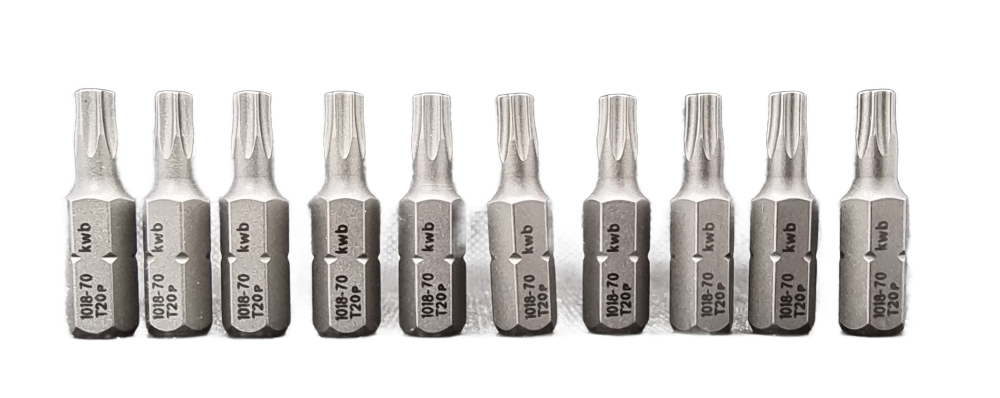 Bild 1 von 10x KWB T20 Bits 'Industrial Steel' 1/4" x 25 mm