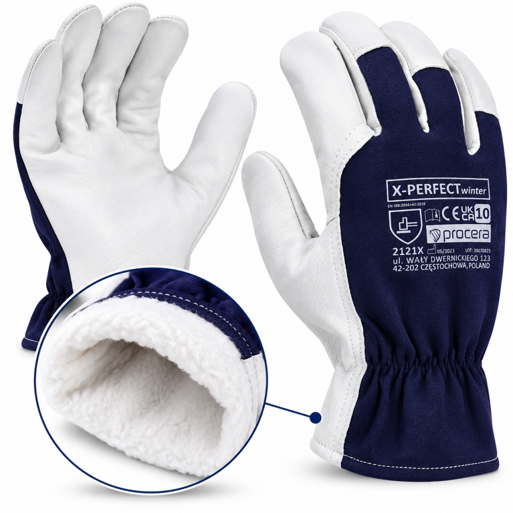 Bild 1 von PROCERA Winter-Arbeitshandschuhe 'X-PERFECT WINTER' Ziegenleder gefüttert  / (Art) 12 Paar - Gr. 10