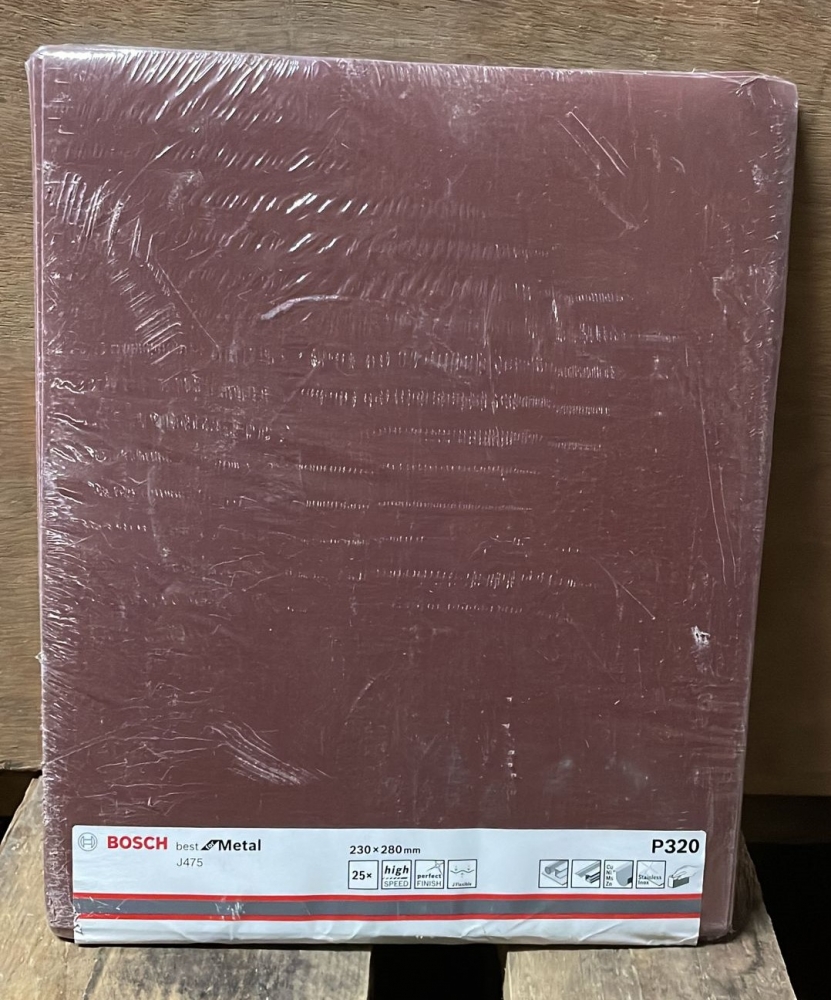 Bild 1 von Bosch - 25 Schleifbögen (230x280mm, P320) J475 [Best für Metall]