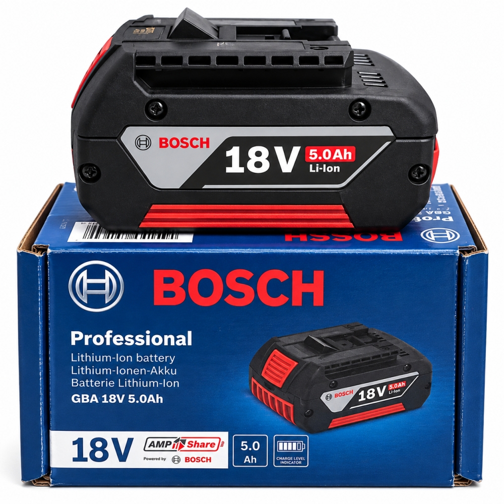 Bild 1 von BOSCH PROFESSIONAL Akku 'GBA 18V 5.0Ah' (18V, 5,0Ah, Li-Ion, AMPShare, COOLPACK)