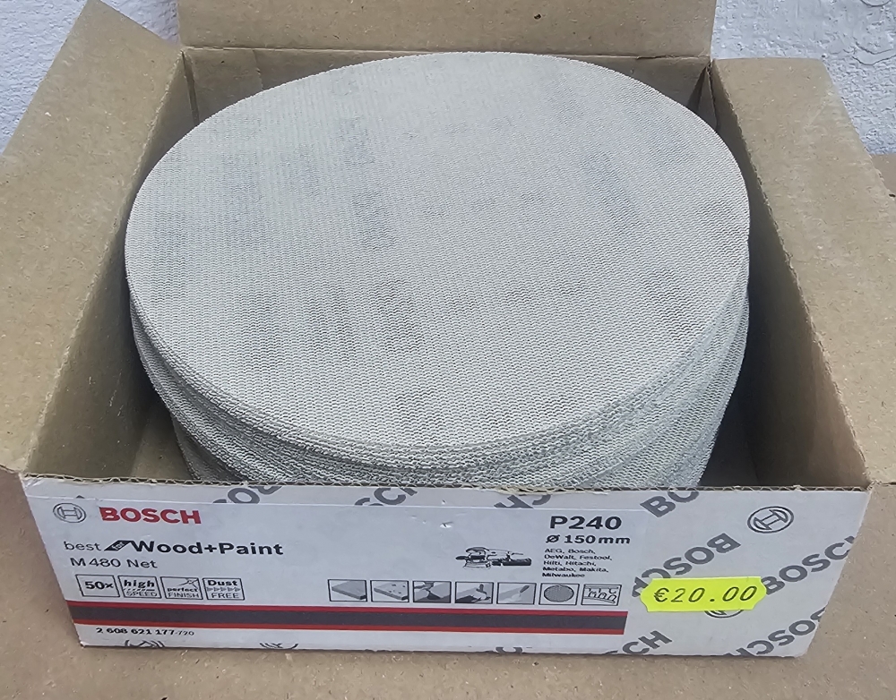 Bild 1 von 50x BOSCH Klett-Schleifgitter M480 Net (Ø 150mm) [Körnung wählbar]  / (Art) P240
