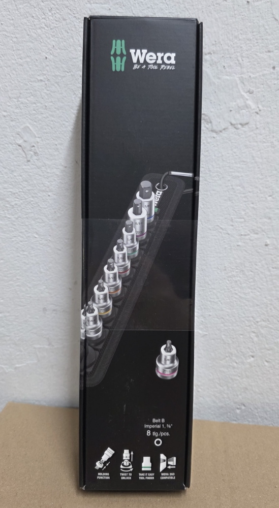 Bild 1 von WERA HEX Steckschlüssel Satz zöllisch + Haltefunktion (3/8