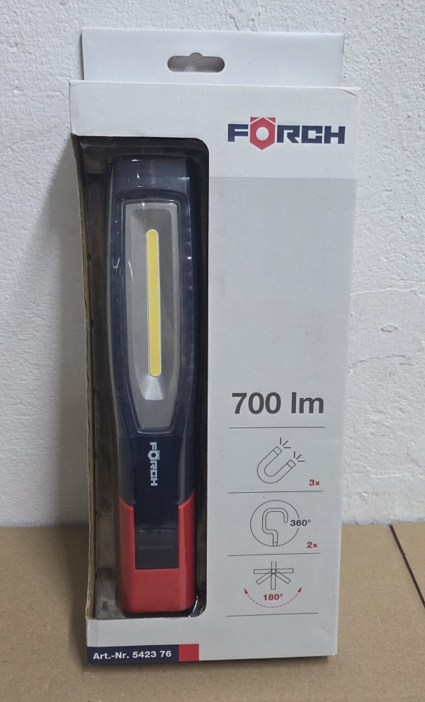 Bild 1 von FÖRCH LED-Akku-Knicklampe 'Strong' (185-750lm, 3-stufig, 3,7V, 2600mAh, USB-C, IP65)