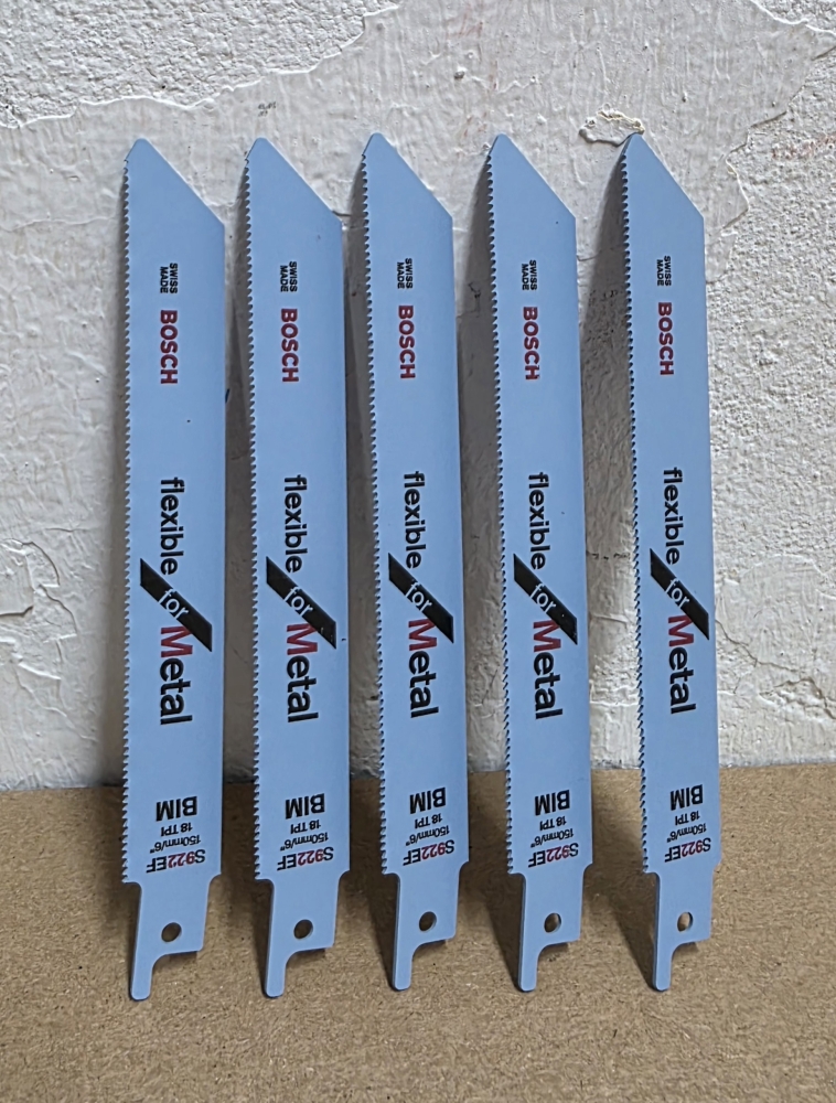 Bild 1 von 5x BOSCH Säbelsägeblatt 'Flexible for Metal' (150mm, BIM) für Metall