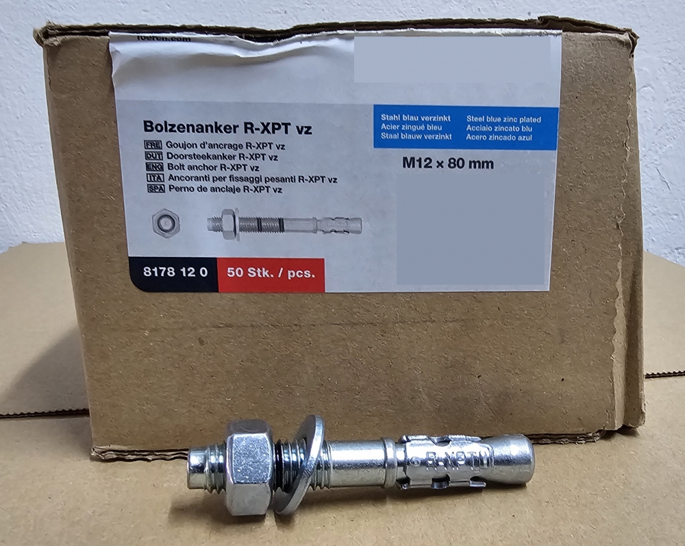 Bild 1 von Bolzenanker R-XPT (Stahl verzinkt) [zum auswählen]  / (Art) 50 Stück - M12 x 80mm