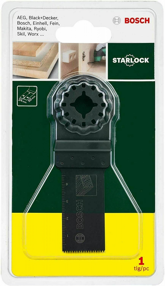 Bild 1 von BOSCH Starlock Multifunktionswerkzeug Zubehör für Multitool  / (Artikel) 24mm Tauchsäge Holz
