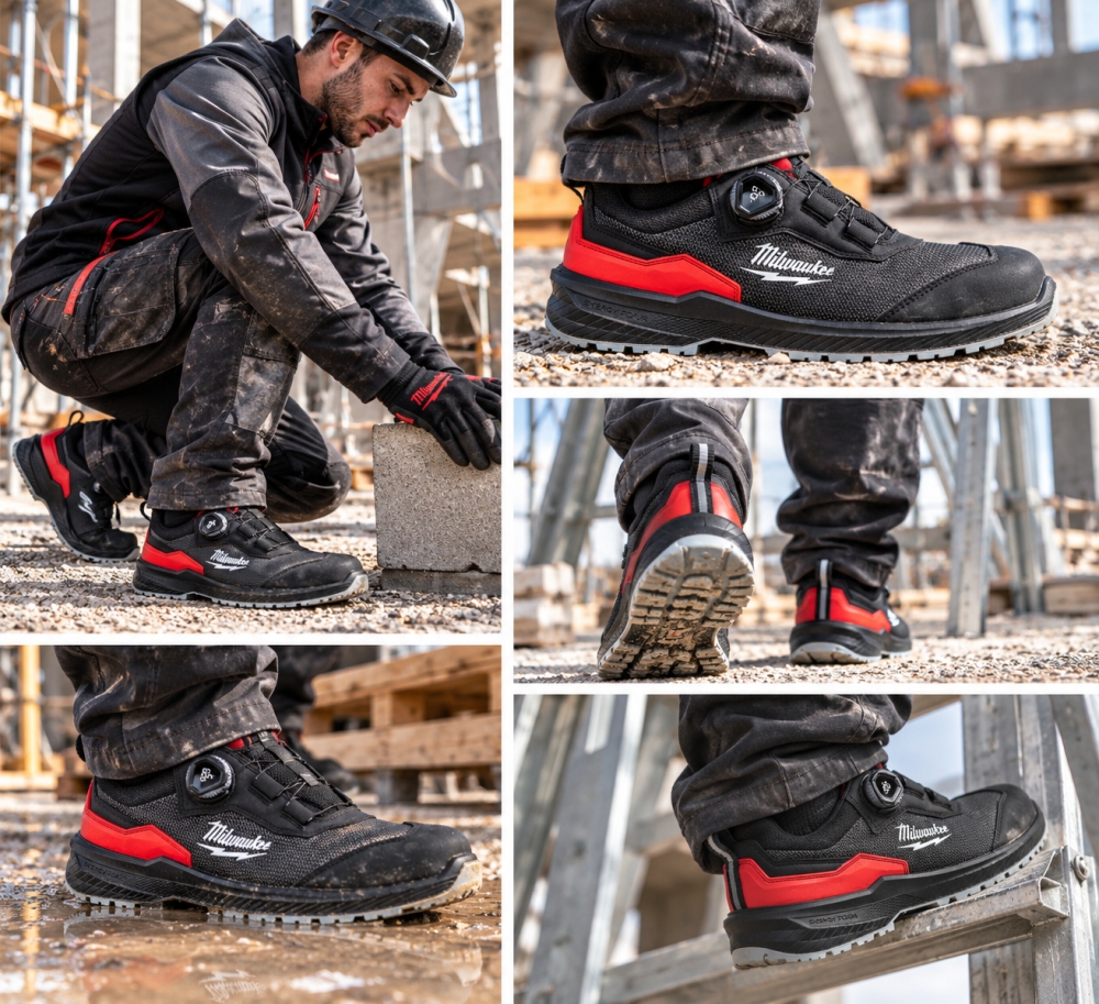 Bild 1 von MILWAUKEE FLEXTRED S1PS Sicherheits-Halbschuh BOA (Gr. 42) Schwarz (ESD, FO, SR) 4932498086