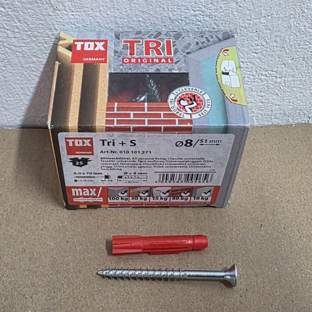 Bild 1 von TOX Dübel-Sortiment Ø 8 x 51 mm  'Tri + S' (25 Dübel + 25 Schrauben)