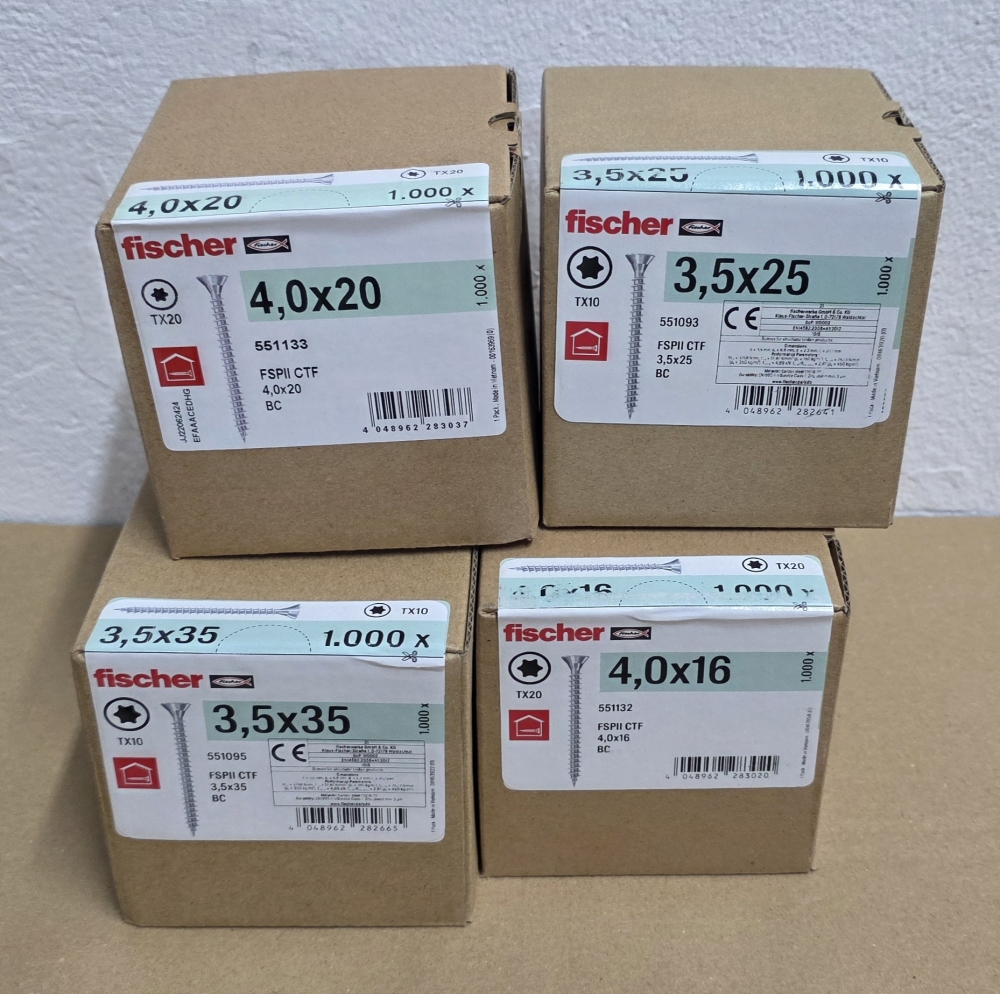 Bild 1 von AKTION FISCHER Spanplattenschrauben [zum auswählen]  / (Art) PZ 1000Stk 3,5 x 35mm