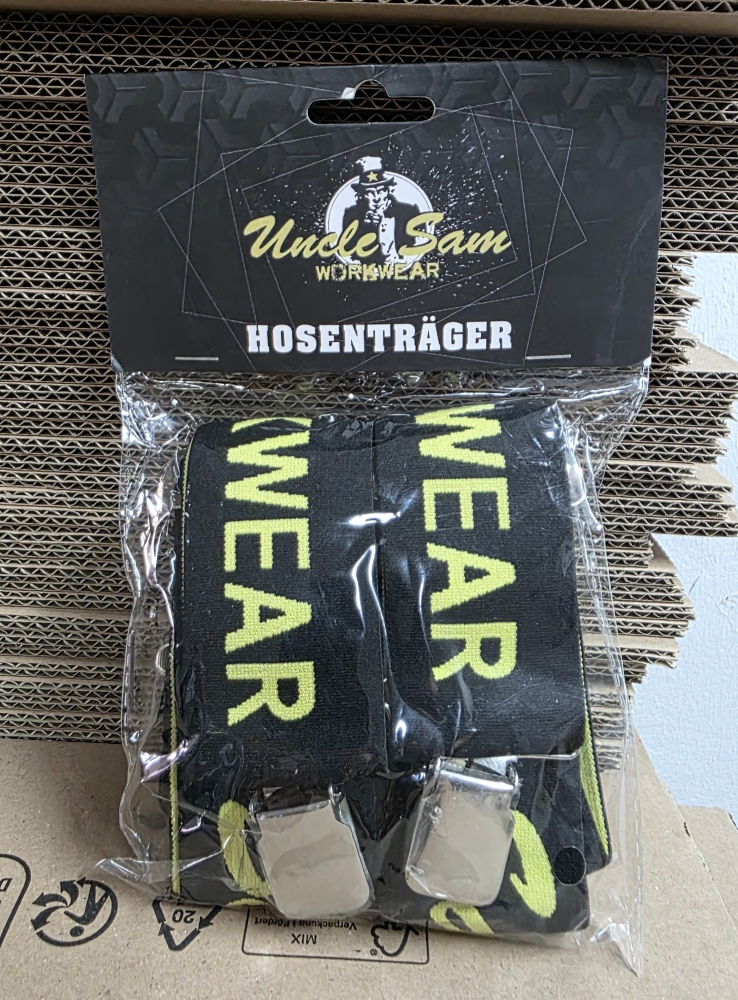 Bild 1 von UNCLE SAM Workwear Hosenträger für Arbeitshosen (verstellbar, elastisch, mit Metallclips)