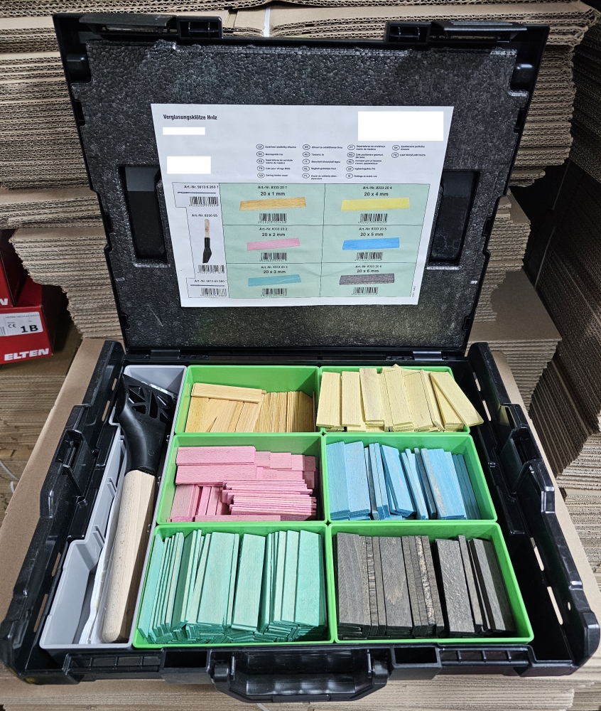 Bild 1 von SORTIMO L-BOXX gefüllt mit Holz Verglasungsklötze Set