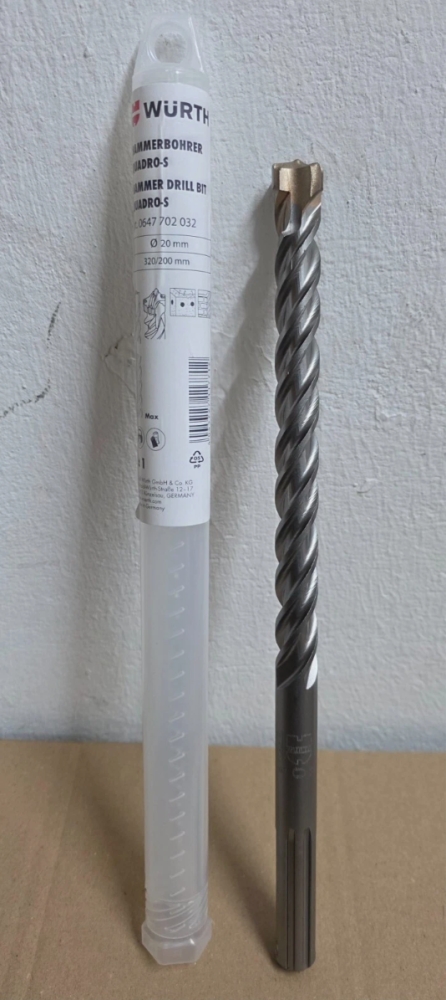 Bild 1 von WÜRTH Hammerbohrer SDS-max (Ø 20 x 320 / 200 mm) 'Quadro-S' 4-Schneider