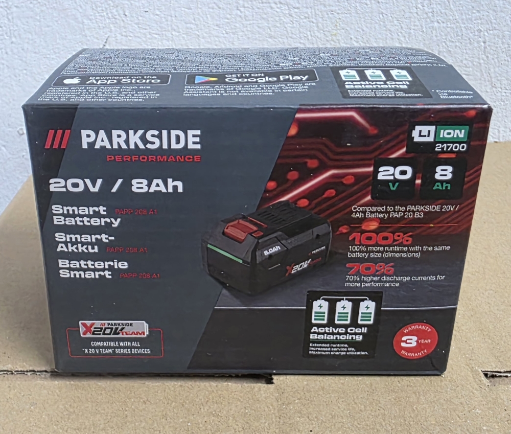 Bild 1 von PARKSIDE PERFORMANCE Smart-Akku (20V / 8,0Ah) 'PABS 208 B1'