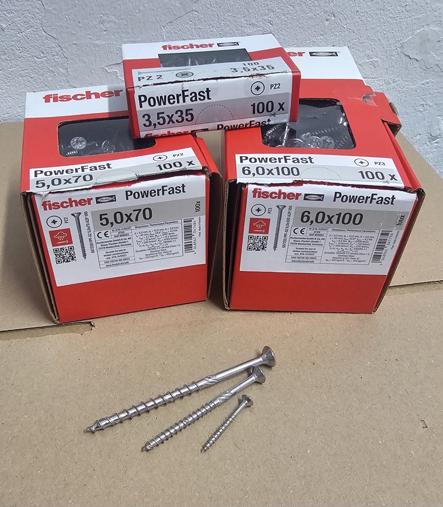 Bild 1 von AKTION FISCHER Edelstahl Holzschrauben 'PowerFast' [zum auswählen]  / (Art) 200Stk 3x20 Torx