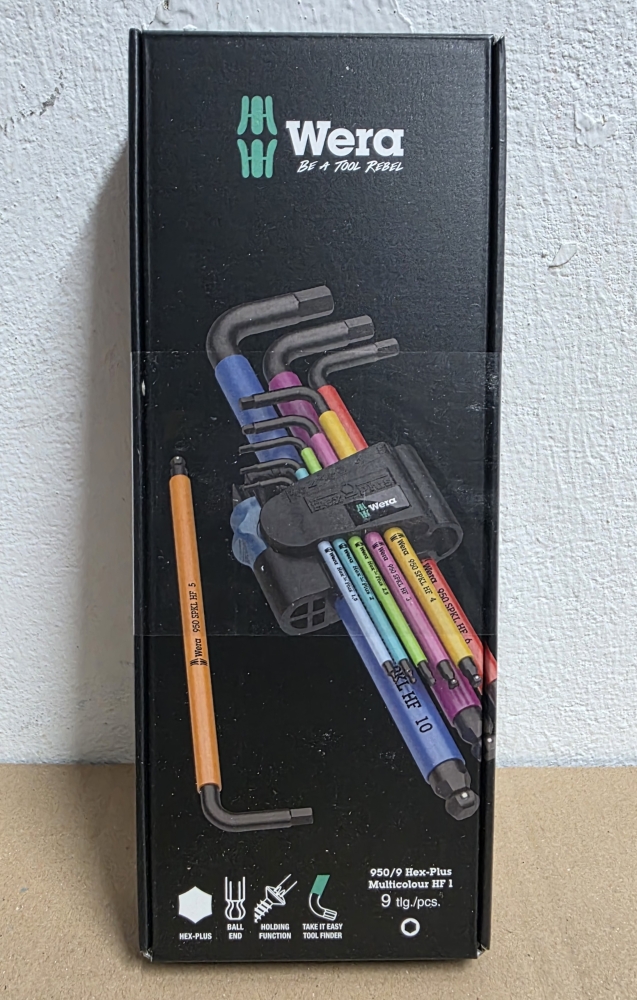 Bild 1 von WERA Winkel-Sechskantschlüssel '950 SPKL Multicolour' (Ø 1,5-10mm) mit Kugelkopf und Haltefunktion