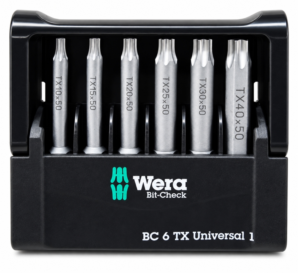 Bild 1 von WERA Torx Bitsatz (6-teilig, 50mm lang, T10-40) BC 6 TX Universal 1