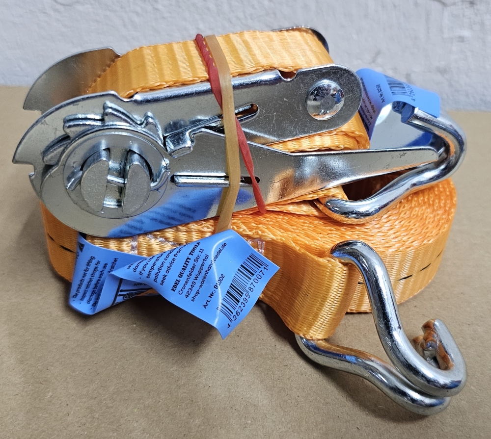 Bild 1 von Spanngurt mit Ratsche und Haken [zum auswählen]  / (Art) 4m x 25mm 800kg