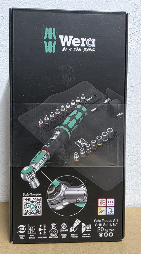 Bild 1 von WERA Drehmomentschlüssel-Satz (20-teilig) 'Safe-Torque A 1 SHK Set 1 1/4