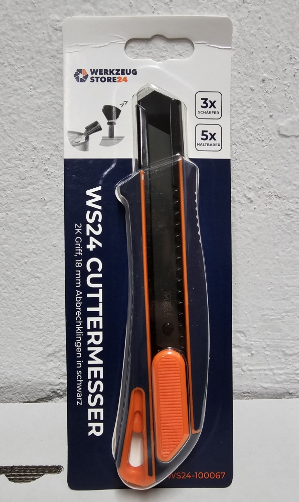 Bild 1 von Cuttermesser 2K Griff / Ersatzklingen schwarz (zum auswählen)  / (Art) 1x Cuttermesser 18mm