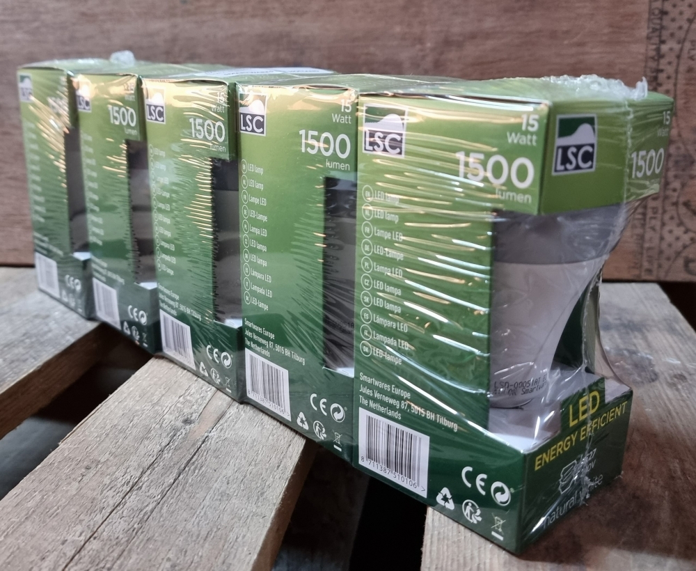 Bild 1 von 5 x LED Birne E27 15W = 100W 1500lm 840 Neutralweiß 4000K