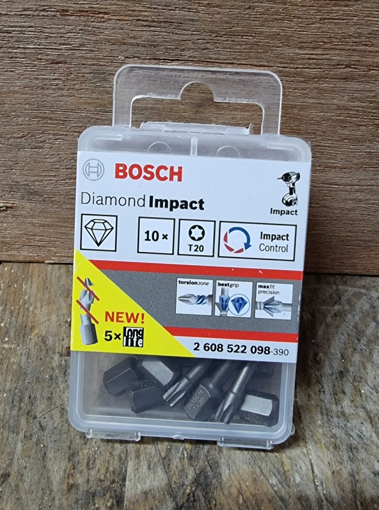 Bild 1 von BOSCH 10x Diamond Impact Torx Bit [T20]