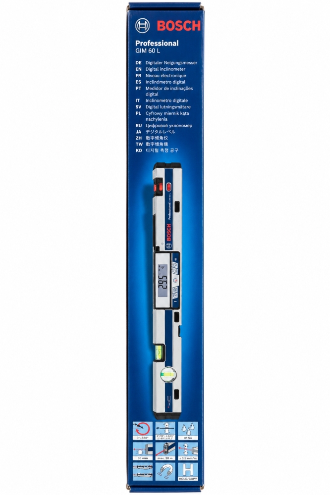 Bild 1 von BOSCH Professional Digitaler Neigungsmesser 'GIM 60 L' (60 cm, 0–360°, Laser) 0601076900