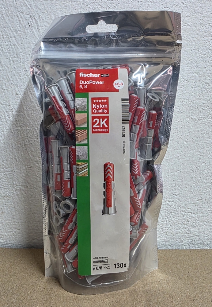 Bild 1 von FISCHER Dübel-Sortiment 'DuoPower MixBigPack' (Ø 6 + 8mm, 130-teilig)