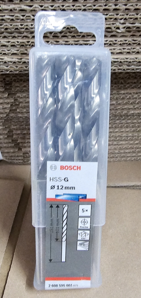 Bild 1 von 5x BOSCH Metallbohrer HSS-G DIN 338 (Ø 12 x 101 x 151 mm)