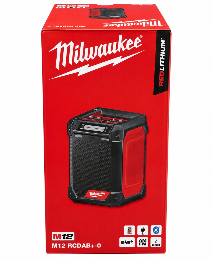 Bild 1 von MILWAUKEE M12 Akku-Radio 'M12 RCDAB+-0' DAB+ / AM / FM, Bluetooth & USB