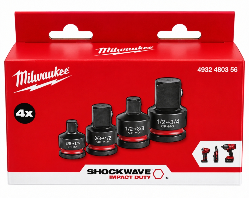 Bild 1 von MILWAUKEE Adapter Set (4-teilig, 1/4 3/8 1/2 3/4 Zoll)