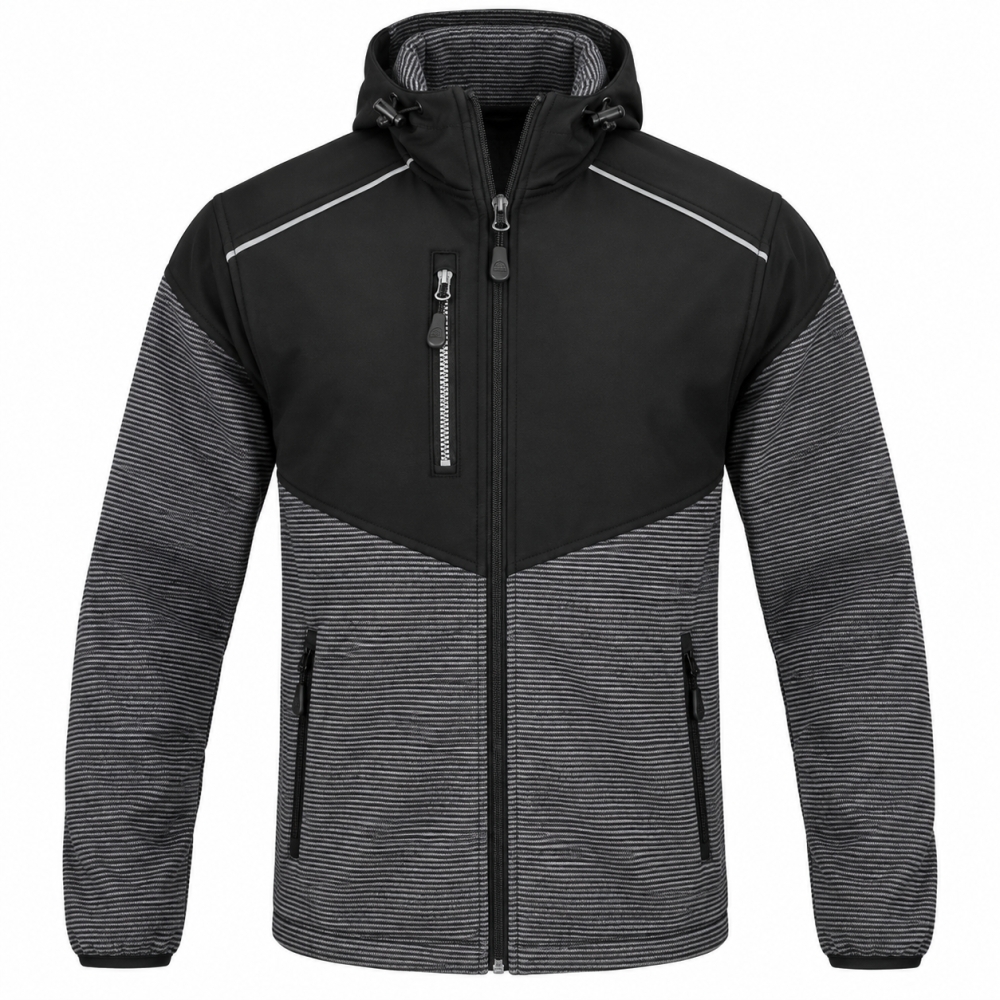 Bild 1 von L.HOLLMAN Übergangs-Arbeitsjacke 'HERRING' (Softshell, 280 g/m², Schwarz) [Gr. wählbar]  / (Art) M